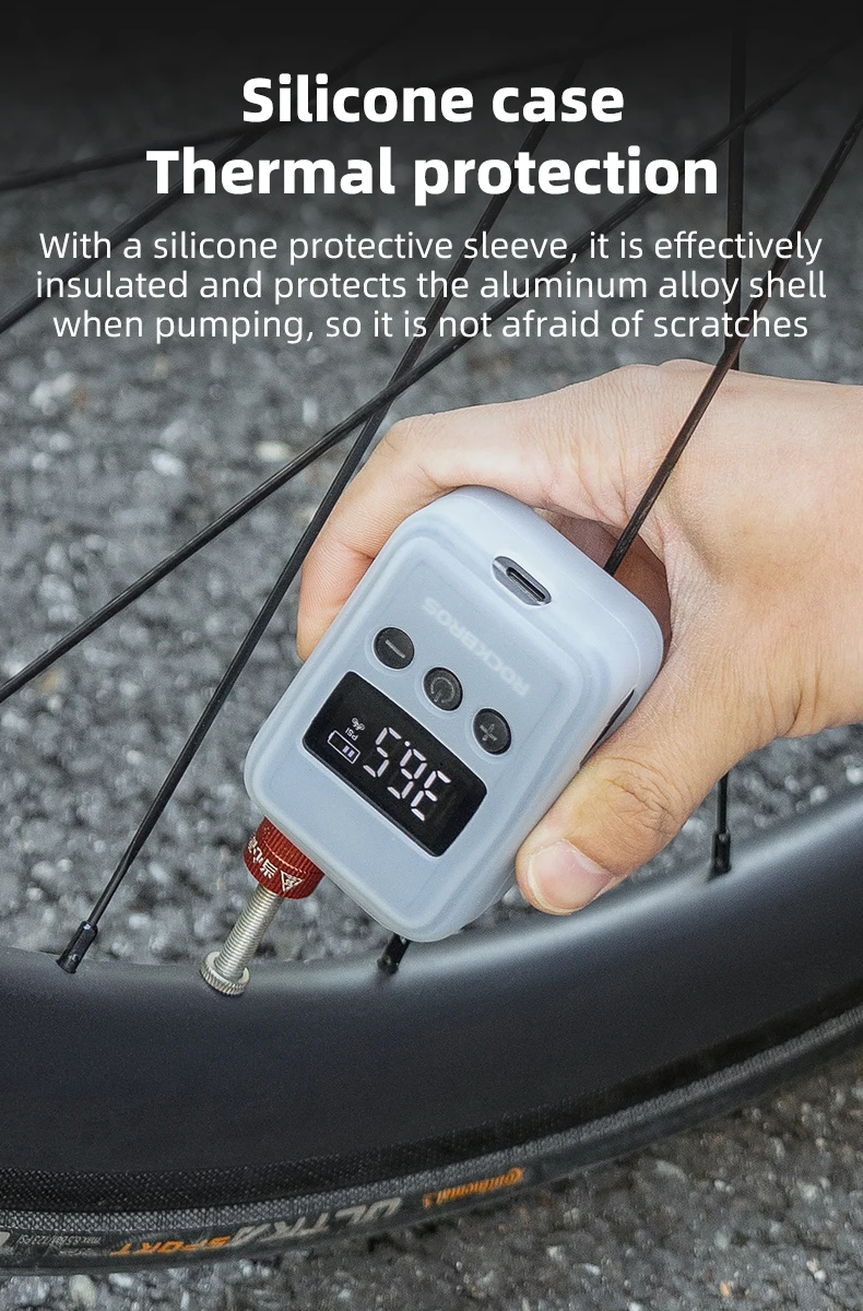 ROCKBROS 150 PSI Portable Pocket Bike Electric Air Pump - Image 16