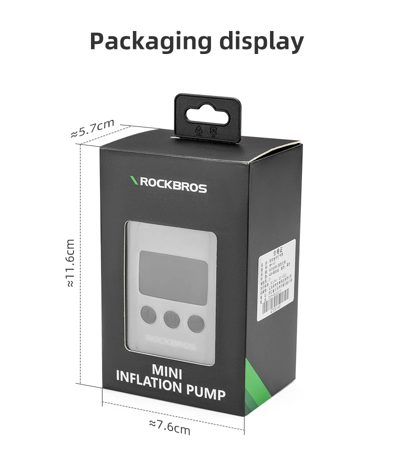 ROCKBROS 150 PSI Portable Pocket Bike Electric Air Pump - Image 22