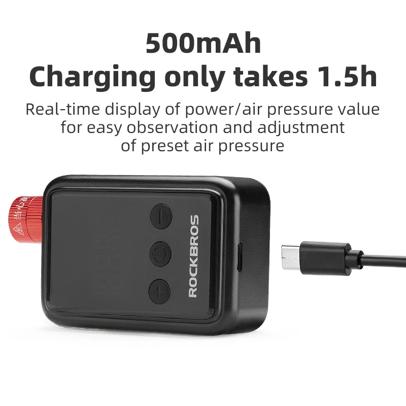 ROCKBROS 150 PSI Portable Pocket Bike Electric Air Pump - Image 6