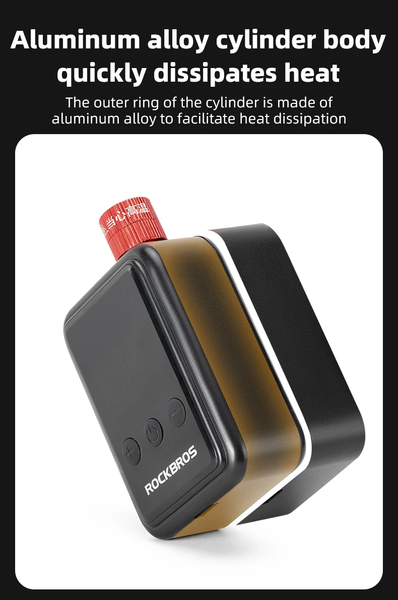 ROCKBROS 150 PSI Portable Pocket Bike Electric Air Pump - Image 15