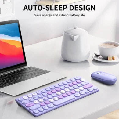 2.4G Wireless Keyboard & Mouse Combo: Ergonomic Typewriter Design